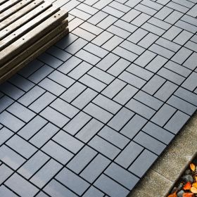 Plastic Interlocking Deck Tiles,44 Pack Patio Deck Tiles,12"x12" Square Waterproof Outdoor All Weather Use